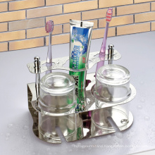 China bathroom fittings  single tier Glass Bathroom Corner Shelf